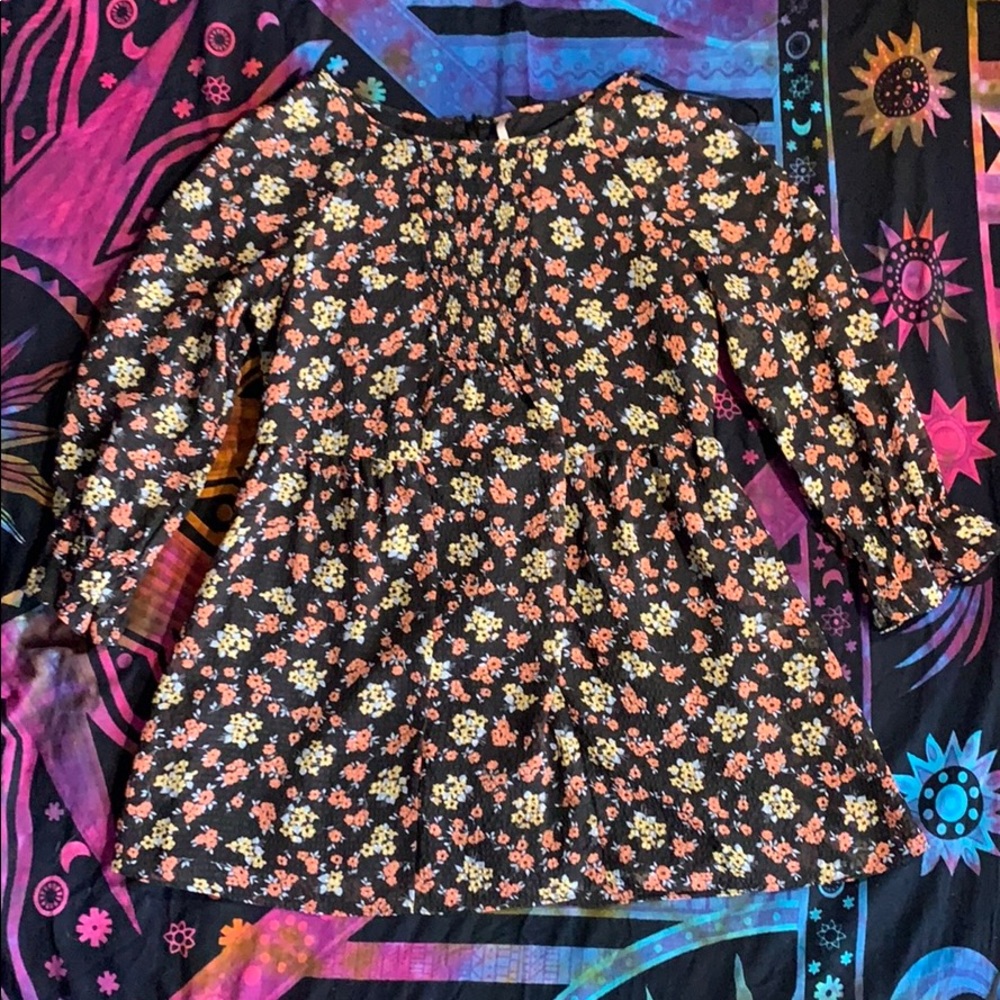 Free People Floral Doll Pants Mini Dress